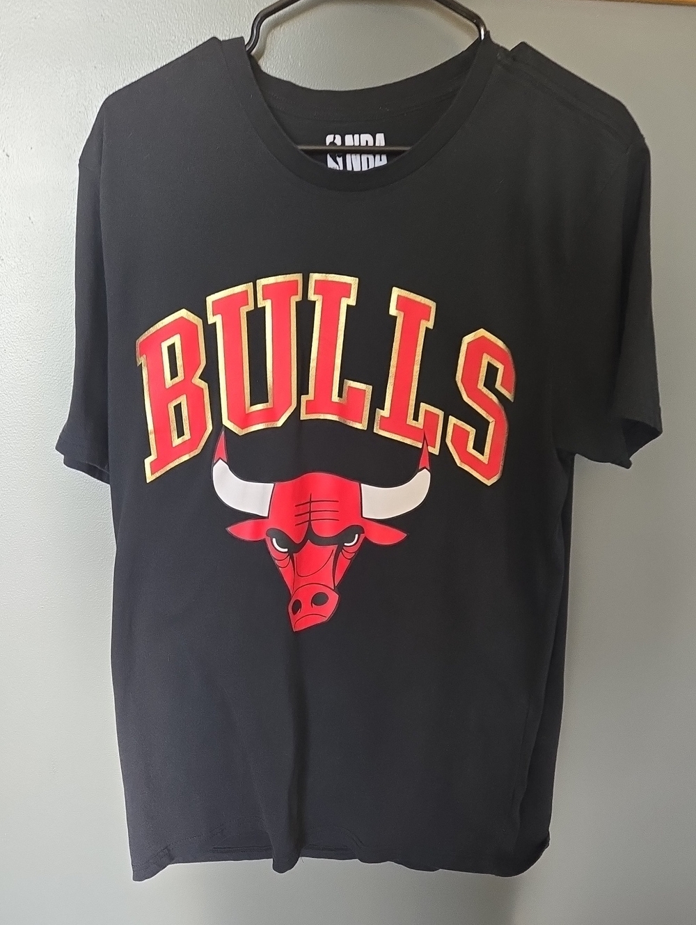 NBA Black Tee with Red Bulls Logo